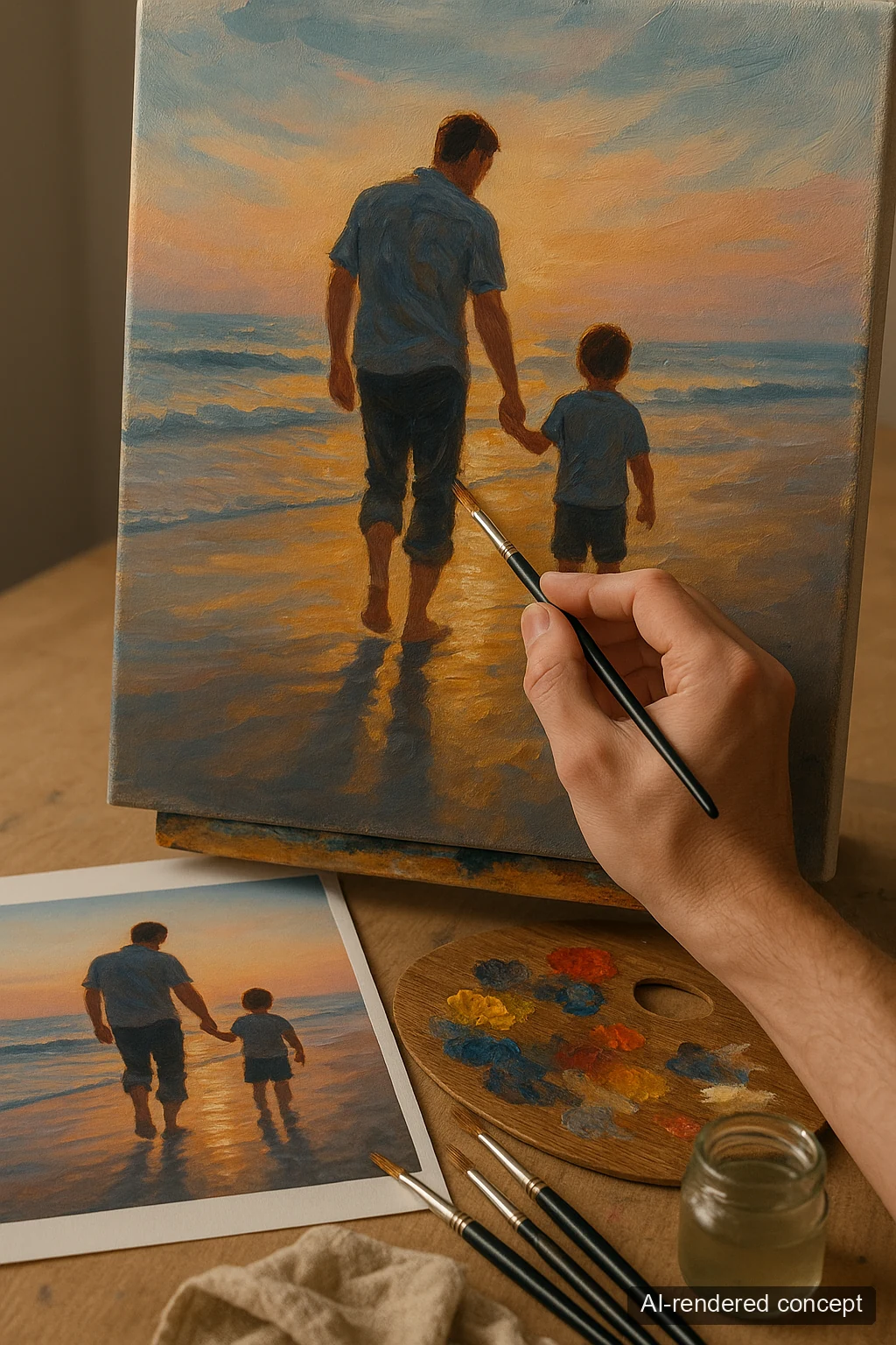 A Shared Moment, Painted Forever